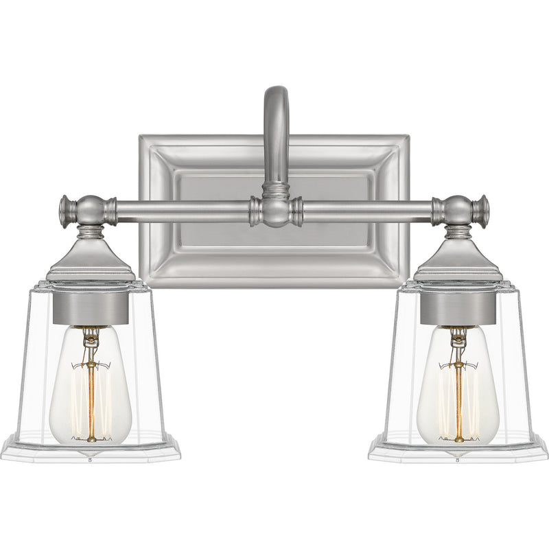 Quoizel NLC8602BN Two Light Bath, Brushed Nickel