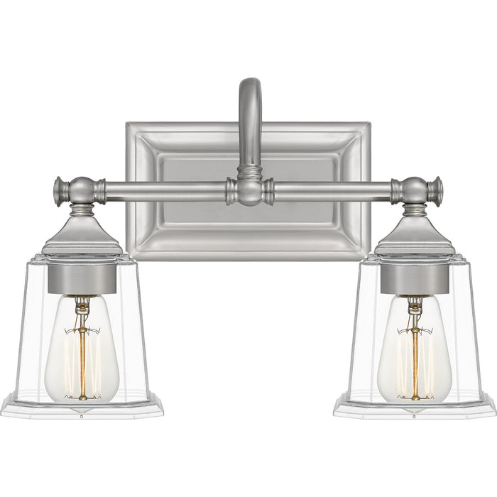 Quoizel NLC8602BN Two Light Bath, Brushed Nickel