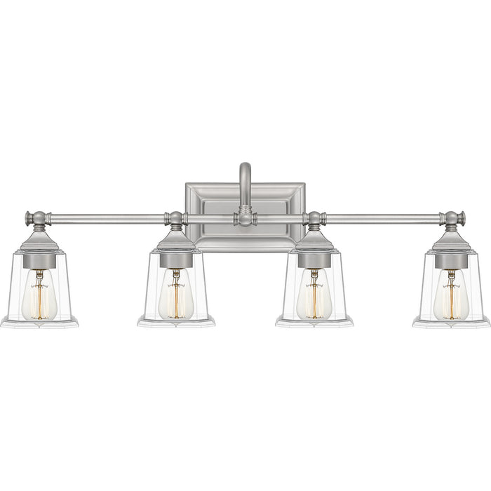 Quoizel NLC8604BN Four Light Bath, Brushed Nickel
