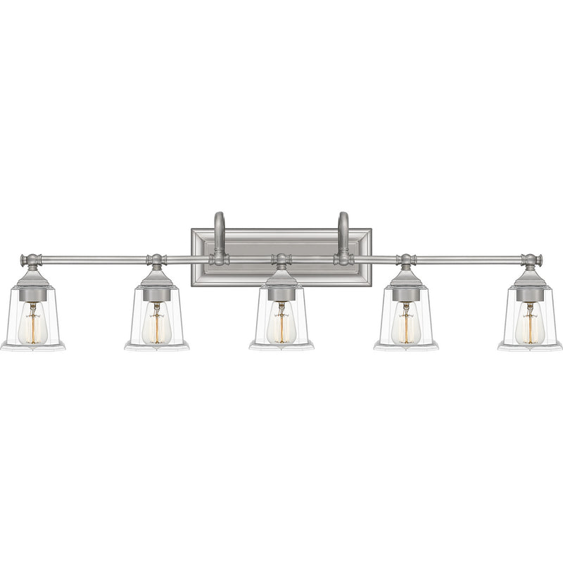 Quoizel NLC8605BN Five Light Bath Fixture, Brushed Nickel