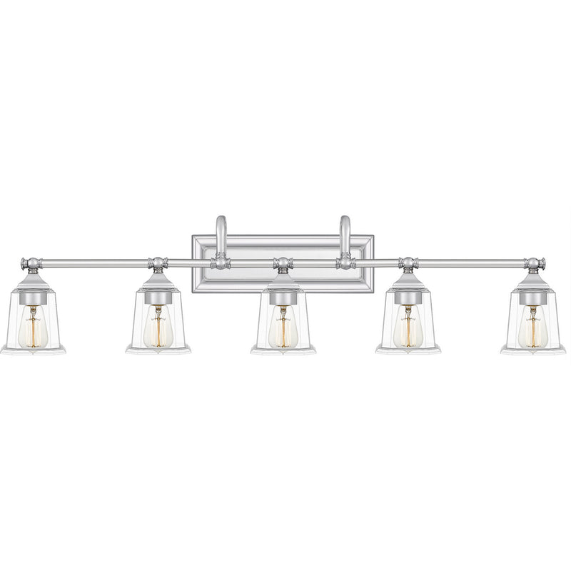 Quoizel NLC8605C Five Light Bath Fixture, Polished Chrome