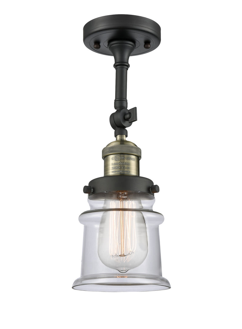 Innovations 201F-BAB-G182S One Light Semi-Flush Mount, Black Antique Brass