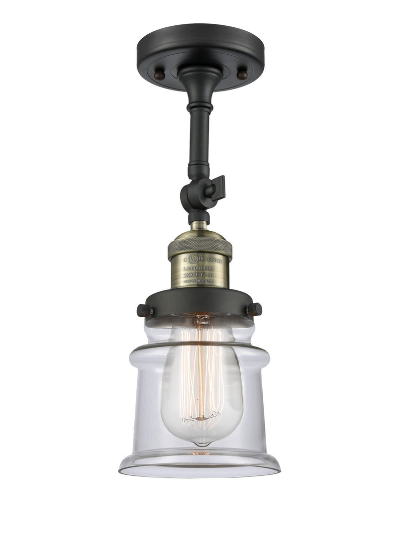 Innovations 201F-BAB-G182S-LED LED Semi-Flush Mount, Black Antique Brass