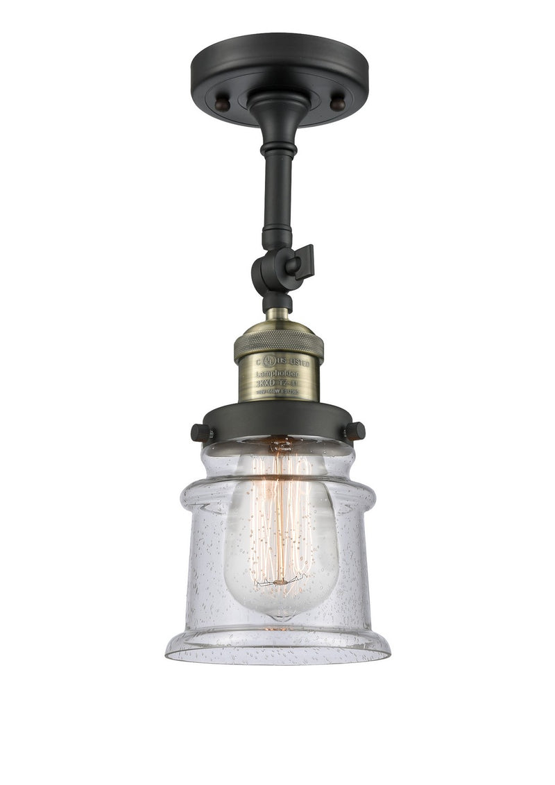 Innovations 201F-BAB-G184S-LED LED Semi-Flush Mount, Black Antique Brass