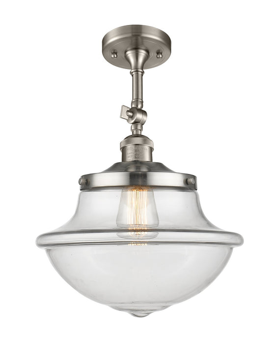 Innovations 201F-SN-G542-LED LED Semi-Flush Mount, Brushed Satin Nickel