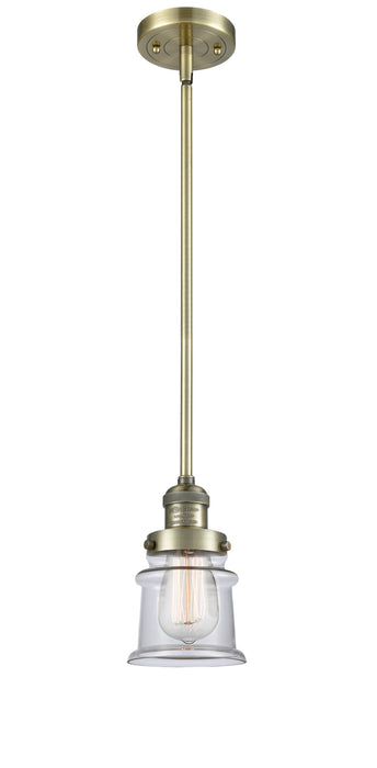 Innovations 201S-AB-G182S One Light Mini Pendant, Antique Brass