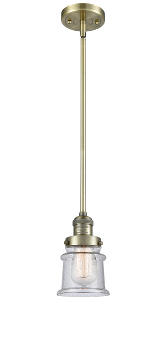 Innovations 201S-AB-G184S One Light Mini Pendant, Antique Brass