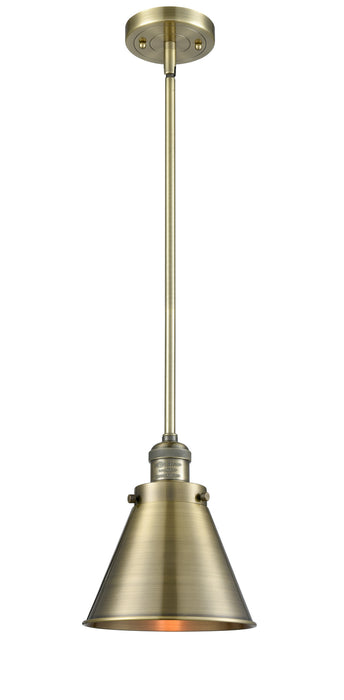 Innovations 201S-AB-M13-AB One Light Mini Pendant, Antique Brass