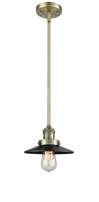 Innovations 201S-AB-M6 One Light Mini Pendant, Antique Brass