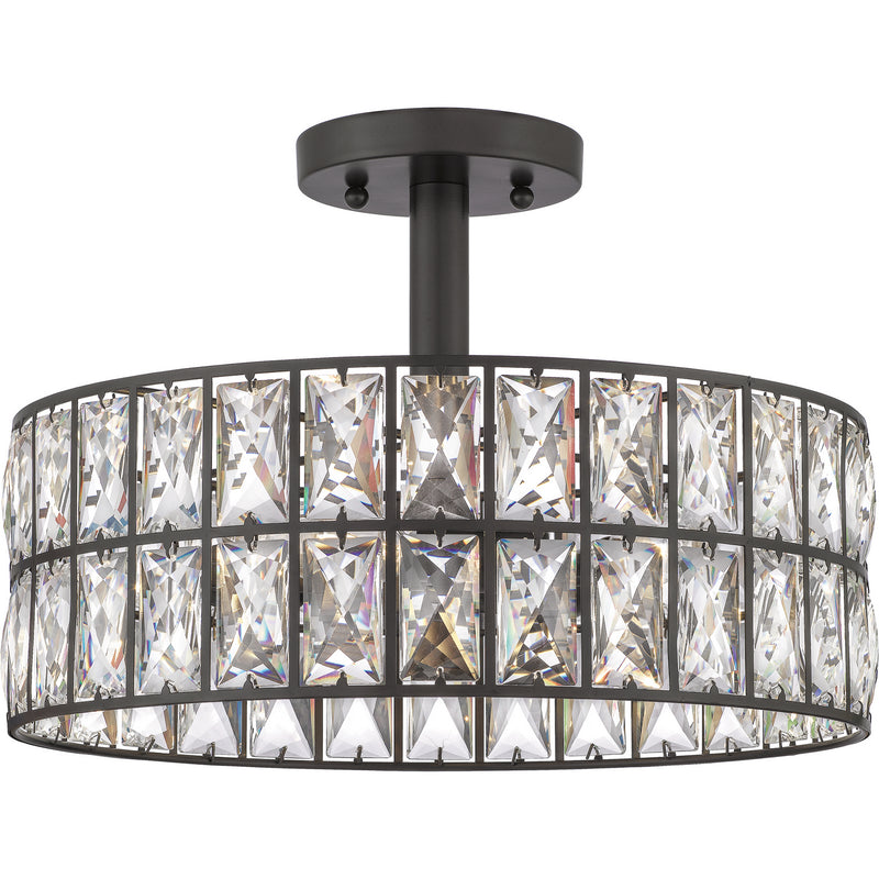 Quoizel QF4046WT Three Light Semi Flush Mount, Western Bronze