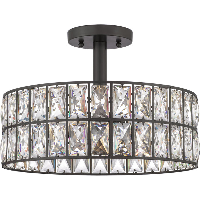 Quoizel QF4046WT Three Light Semi Flush Mount, Western Bronze