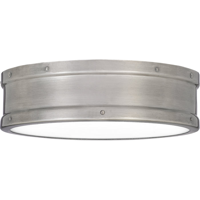 Quoizel QF5224AP LED Flush Mount, Antique Polished Nickel