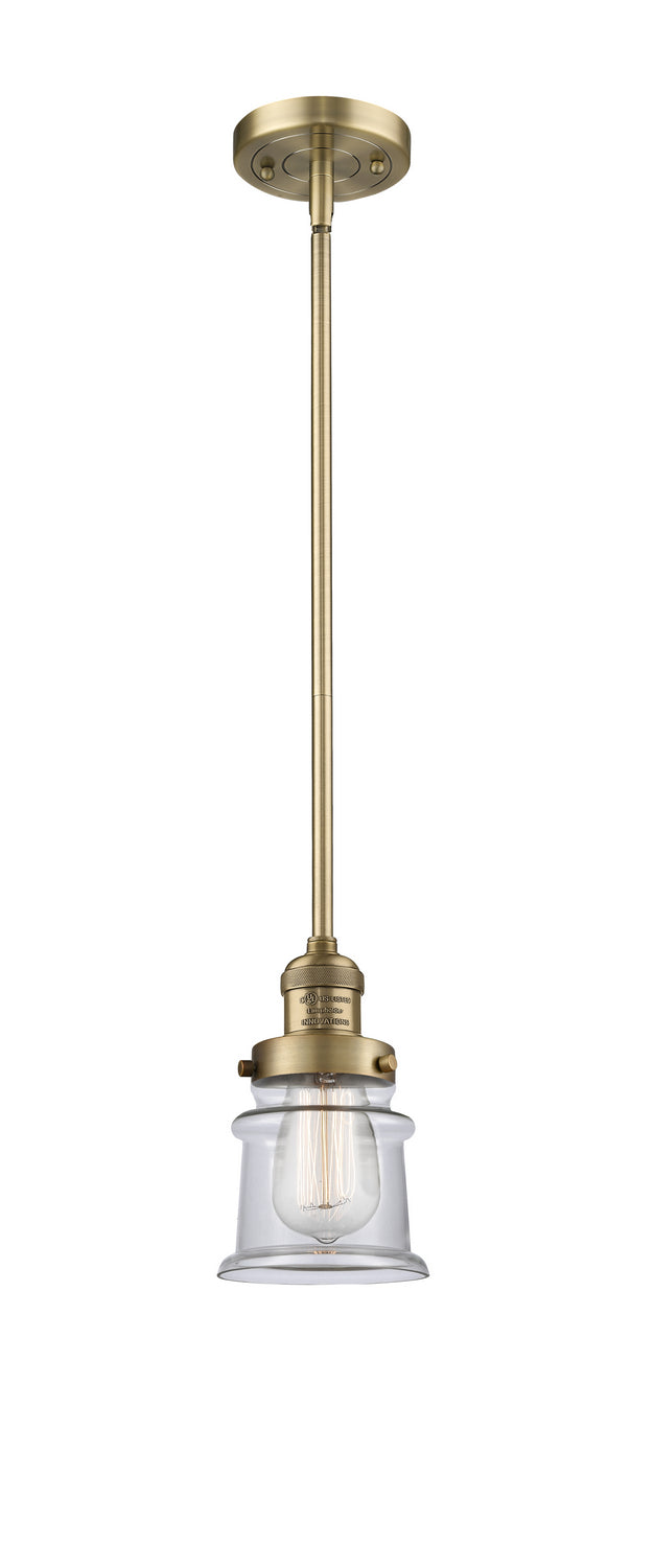 Innovations 201S-BB-G182S One Light Mini Pendant, Brushed Brass