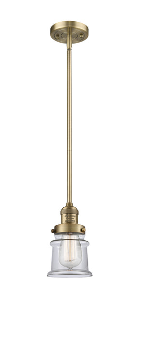 Innovations 201S-BB-G182S One Light Mini Pendant, Brushed Brass