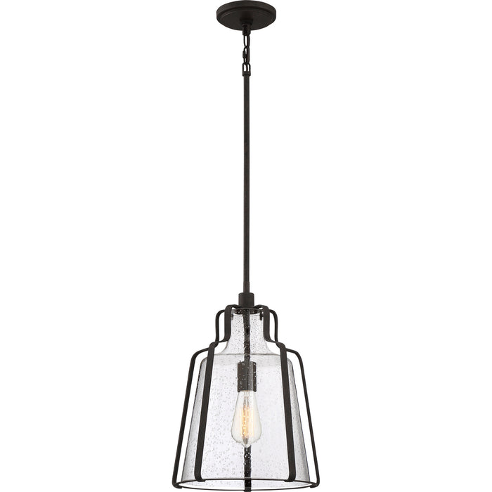 Quoizel QF5228RK One Light Pendant, Rustic Black