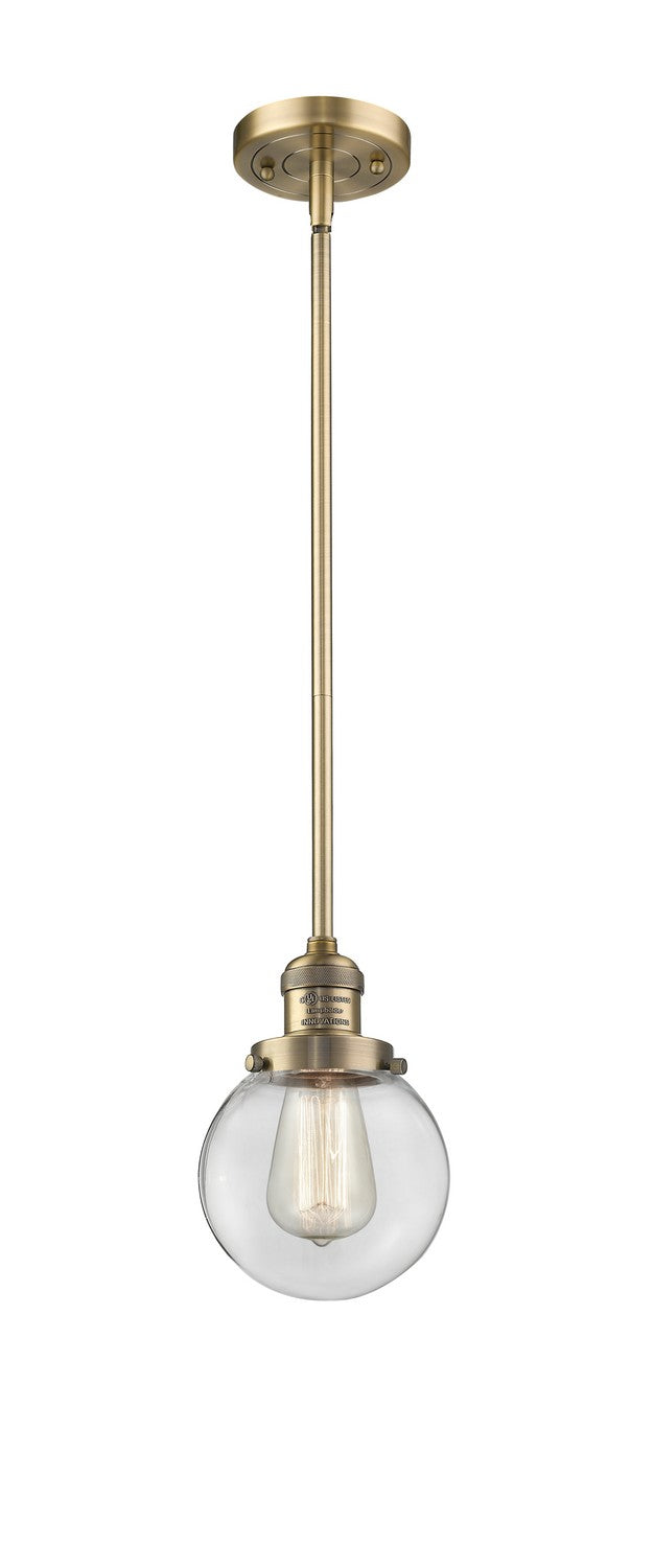 Innovations 201S-BB-G202-6-LED LED Mini Pendant, Brushed Brass