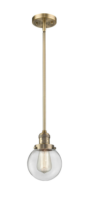 Innovations 201S-BB-G202-6-LED LED Mini Pendant, Brushed Brass