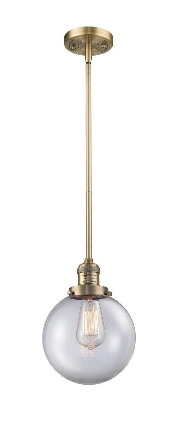 Innovations 201S-BB-G202-8-LED LED Mini Pendant, Brushed Brass