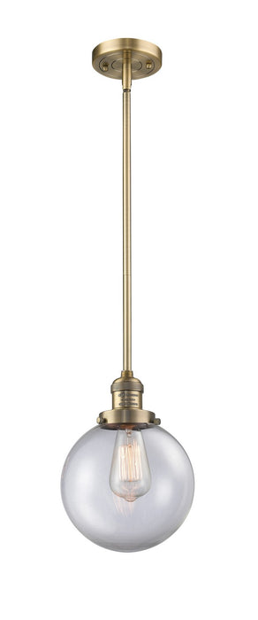 Innovations 201S-BB-G202-8-LED LED Mini Pendant, Brushed Brass