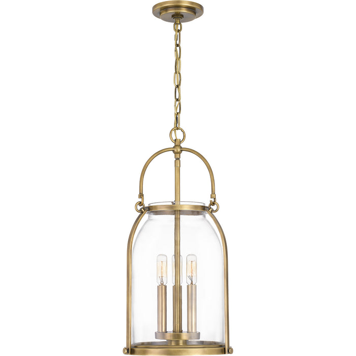 Quoizel QP5194WS Three Light Pendant, Weathered Brass