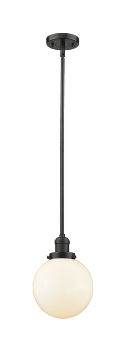 Innovations 201S-OB-G201-8 One Light Mini Pendant, Oil Rubbed Bronze