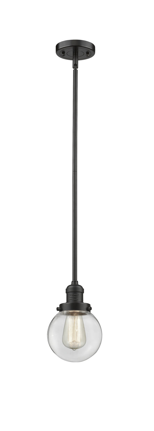 Innovations 201S-OB-G202-6 One Light Mini Pendant, Oil Rubbed Bronze