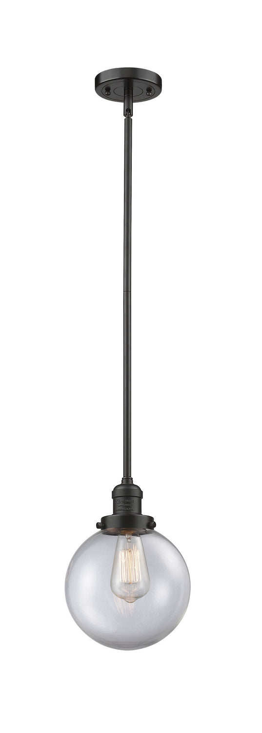 Innovations 201S-OB-G202-8 One Light Mini Pendant, Oil Rubbed Bronze