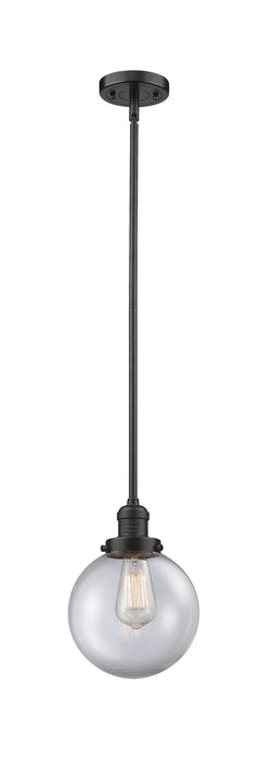 Innovations 201S-OB-G202-8 One Light Mini Pendant, Oil Rubbed Bronze