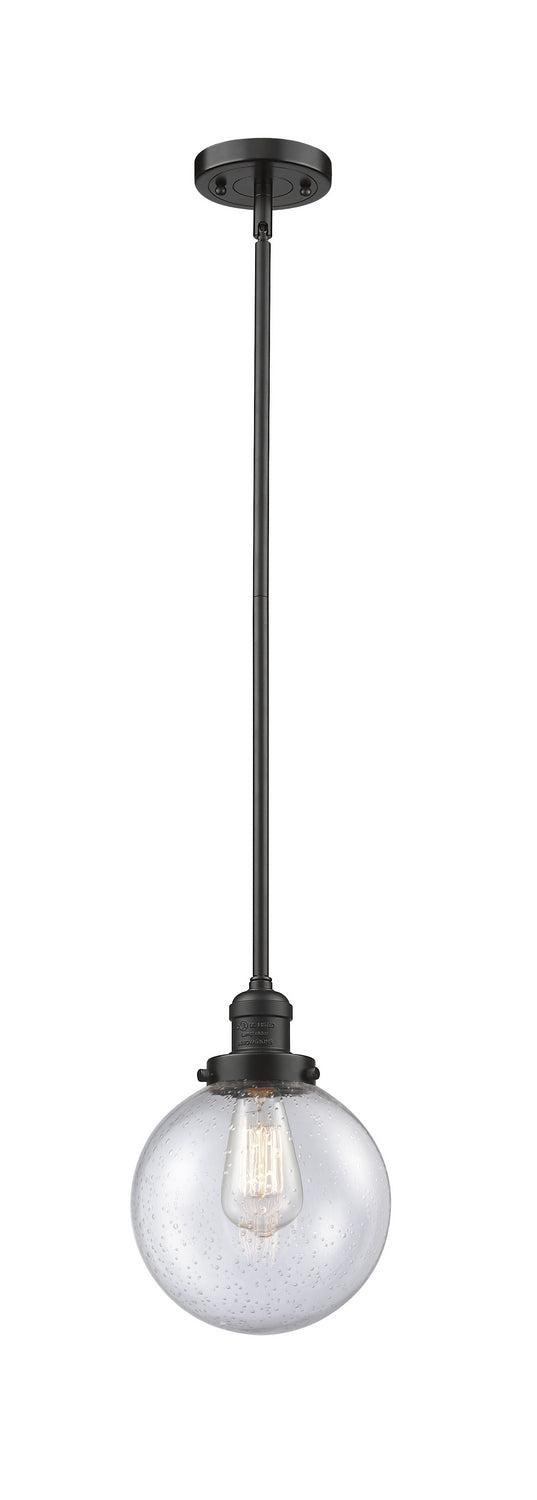Innovations 201S-OB-G204-8 One Light Mini Pendant, Oil Rubbed Bronze
