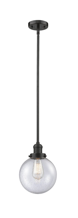 Innovations 201S-OB-G204-8 One Light Mini Pendant, Oil Rubbed Bronze