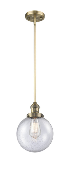 Innovations 201S-BB-G204-8 One Light Mini Pendant, Brushed Brass