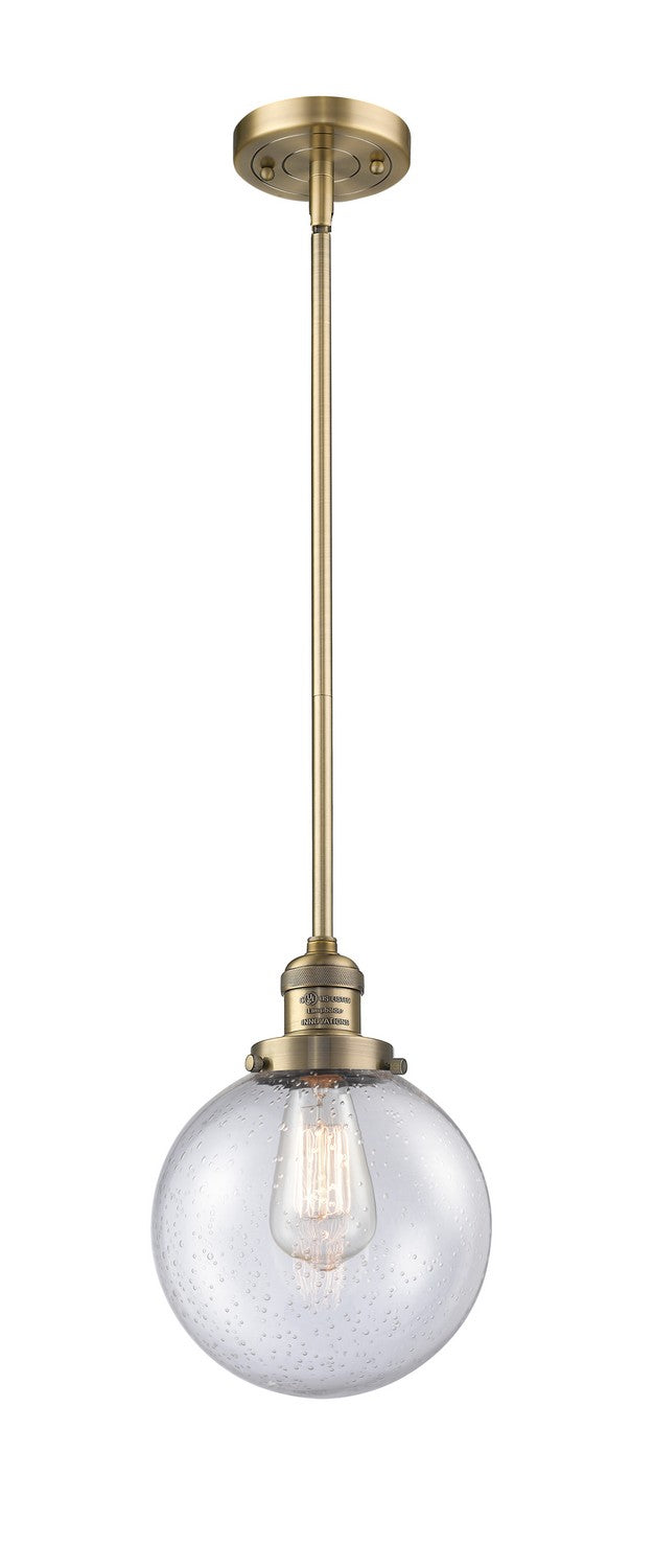 Innovations 201S-BB-G204-8-LED LED Mini Pendant, Brushed Brass