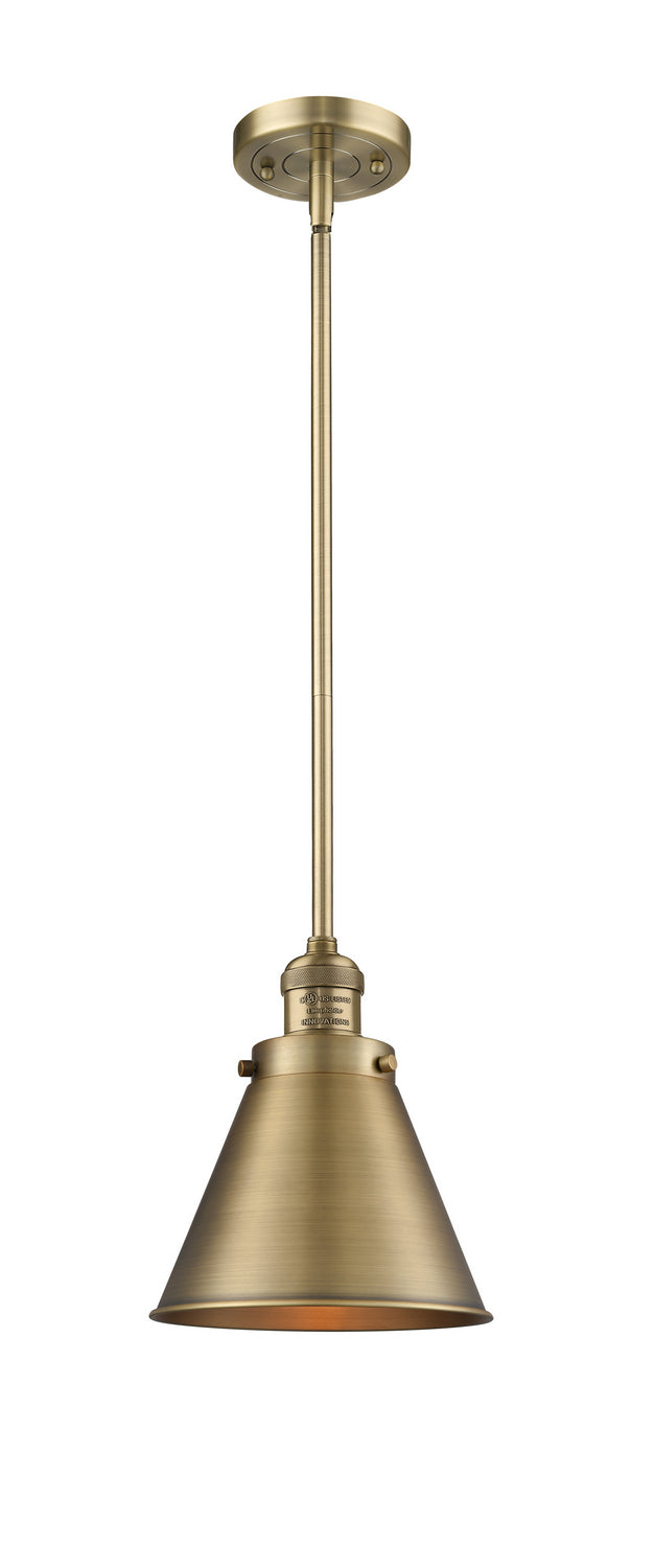 Innovations 201S-BB-M13-BB One Light Mini Pendant, Brushed Brass
