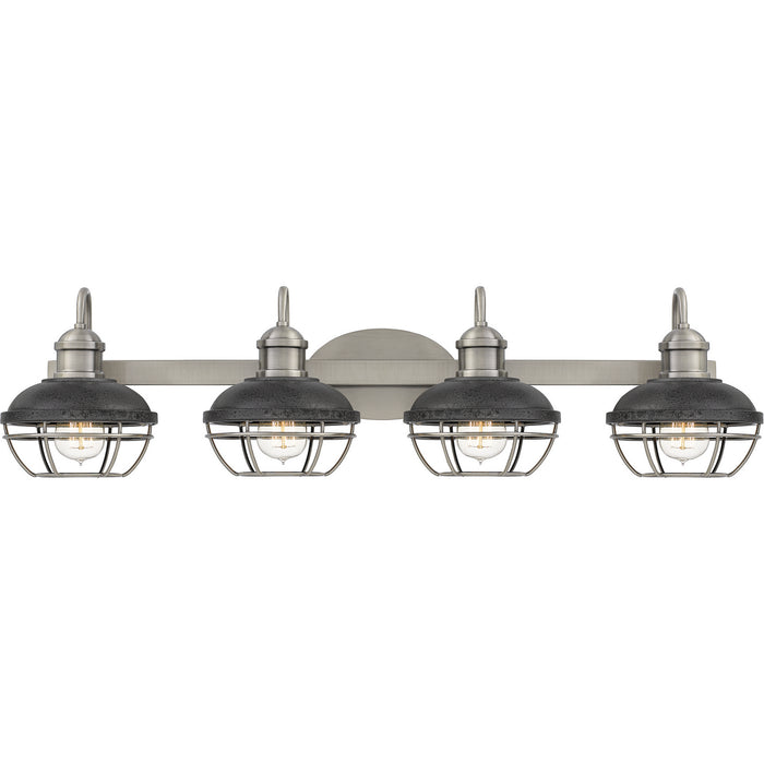 Quoizel SPP8634AP Four Light Bath, Antique Polished Nickel