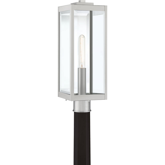 Quoizel WVR9007SS One Light Outdoor Lantern, Stainless Steel