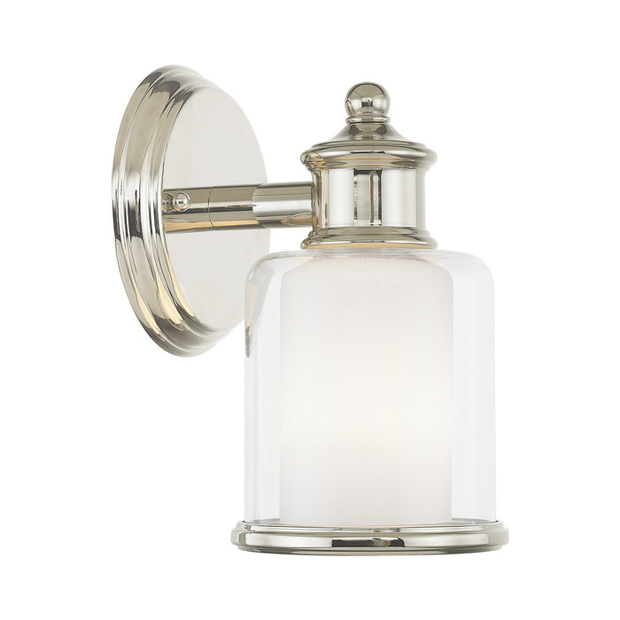 Livex Lighting 40211-35 One Light Wall Sconce, Polished Nickel