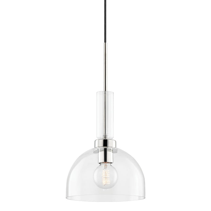 Mitzi H384701-PN One Light Pendant, Polished Nickel