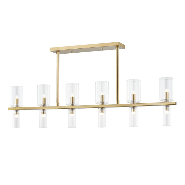 Mitzi H384912-AGB 12 Light Linear, Aged Brass