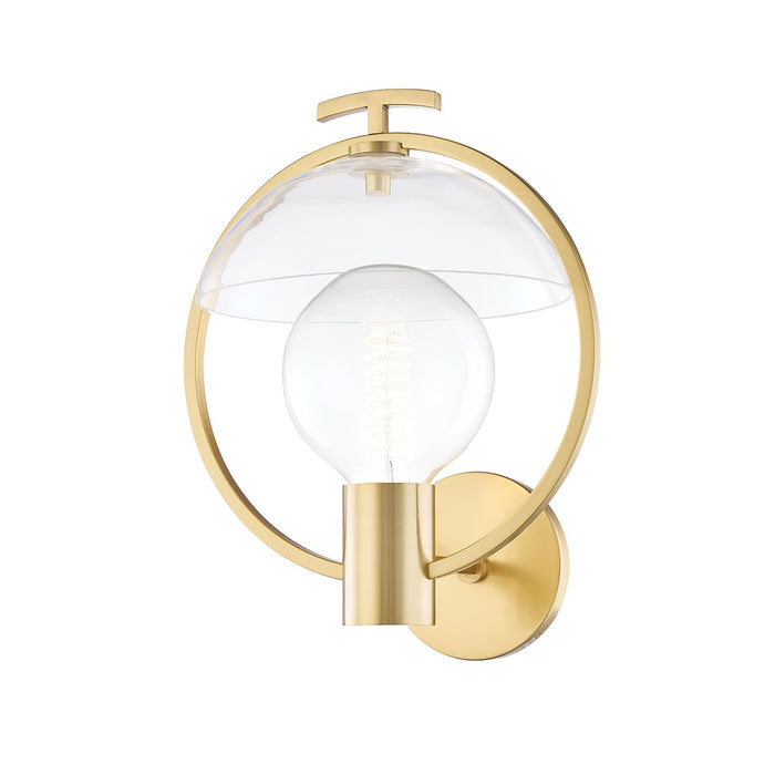 Mitzi H387101-AGB One Light Wall Sconce, Aged Brass