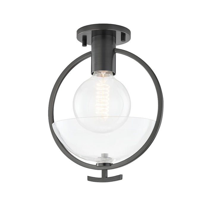 Mitzi H387601-OB One Light Semi Flush Mount, Old Bronze