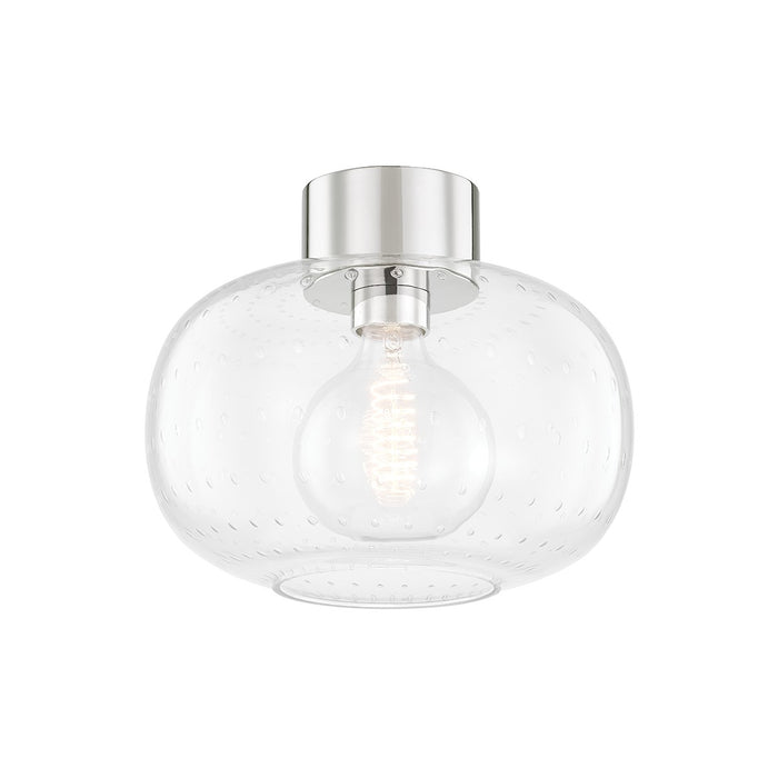 Mitzi H403501-PN One Light Flush Mount, Polished Nickel