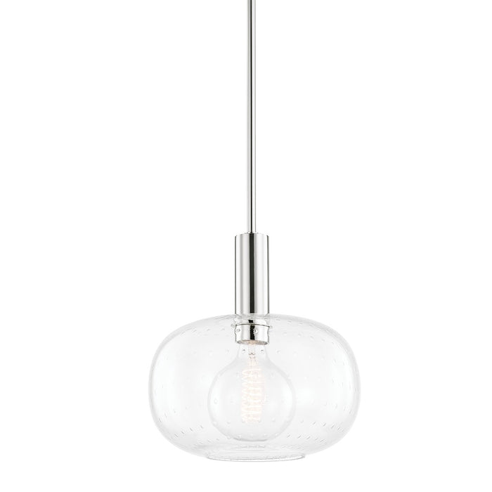 Mitzi H403701-PN One Light Pendant, Polished Nickel