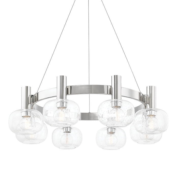 Mitzi H403808-PN Eight Light Chandelier, Polished Nickel