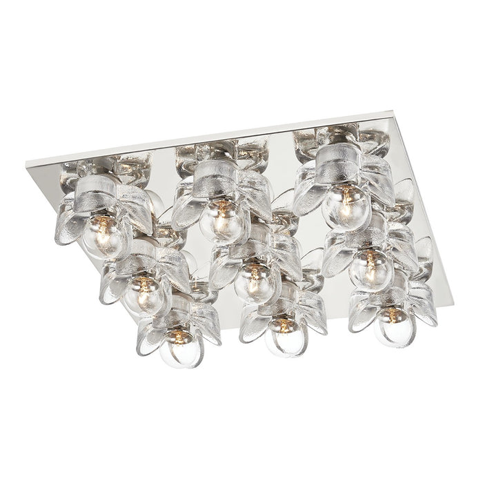 Mitzi H410509-PN Nine Light Flush Mount, Polished Nickel