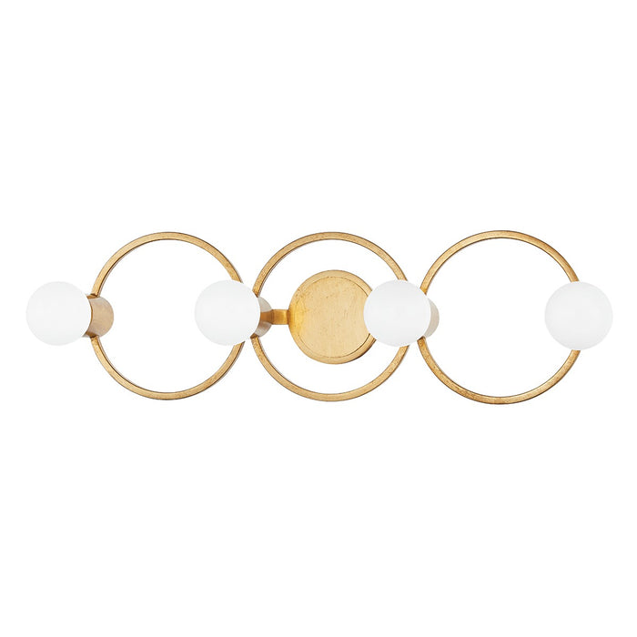 Mitzi H413304-GL Four Light Bath and Vanity, Gold Leaf