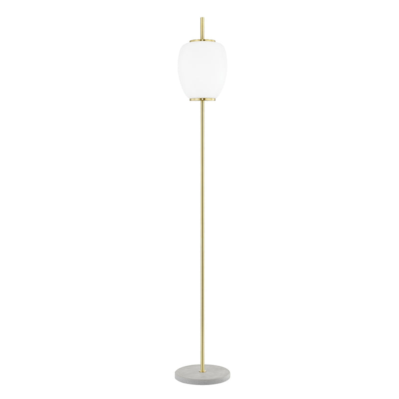 Mitzi HL459401-AGB One Light Floor Lamp, Aged Brass