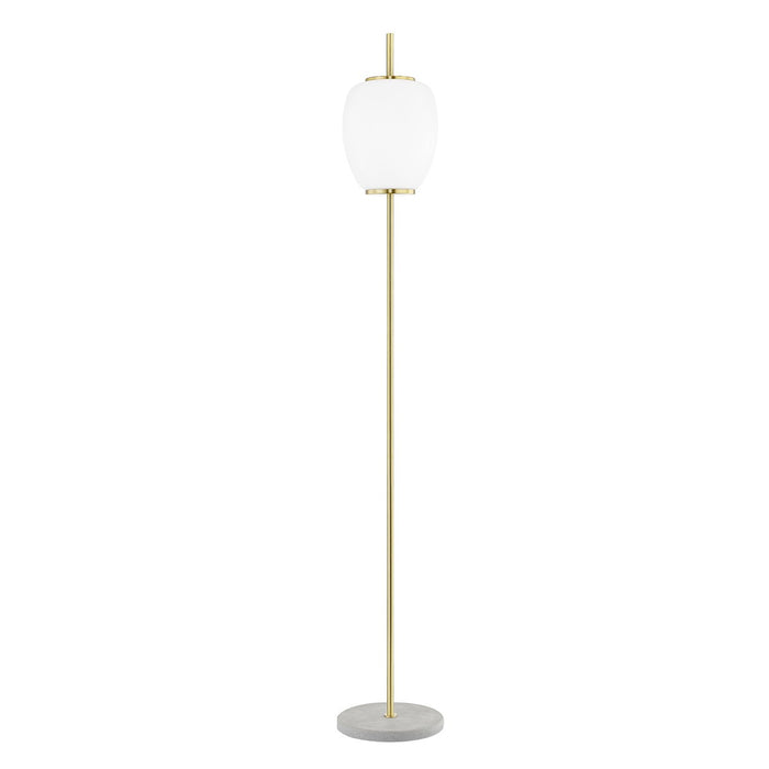 Mitzi HL459401-AGB One Light Floor Lamp, Aged Brass