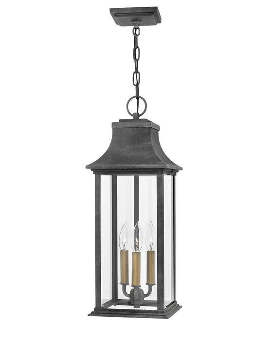 Hinkley 2932DZ-LL LED Outdoor Lantern, Aged Zinc