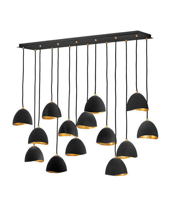 Hinkley 35909SHB LED Chandelier, Shell Black