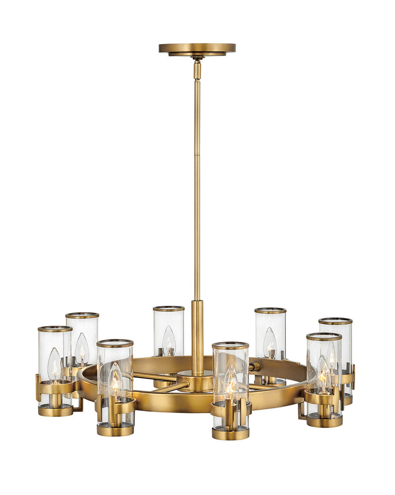 Hinkley 38106HB LED Chandelier, Heritage Brass